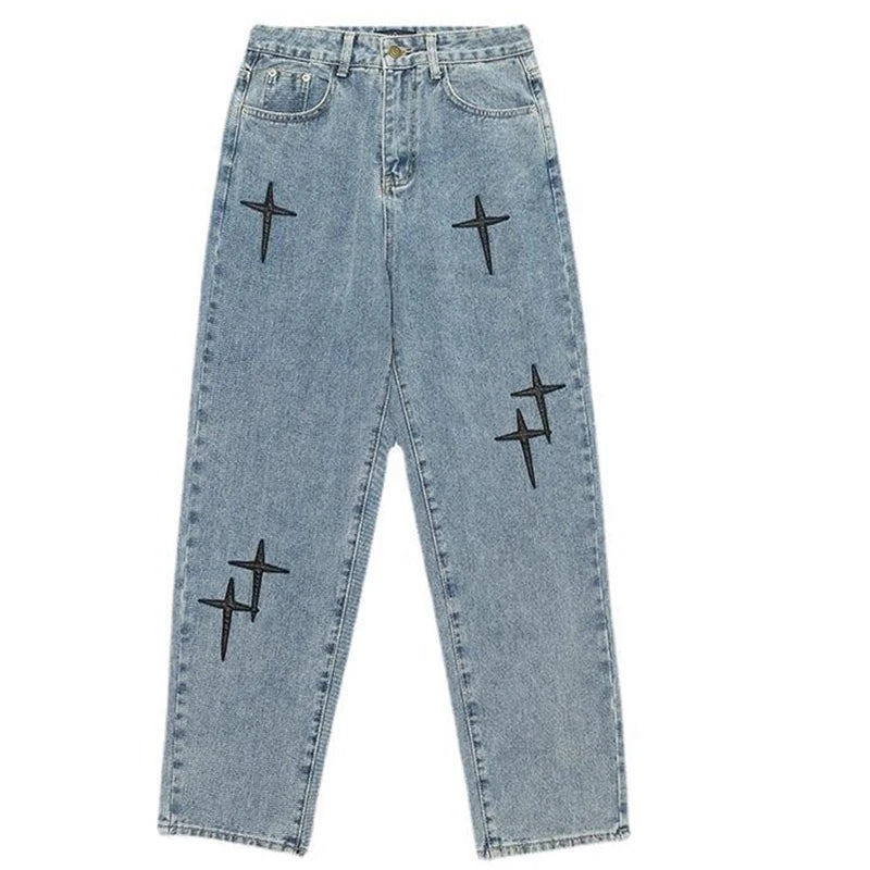 Men's Wide Leg Denim Jeans for Casual Everyday Wear
