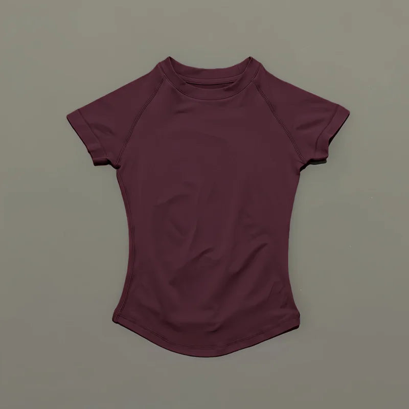 Women's Crew Neck Short Sleeve Sports T-shirt For Workout Outfits