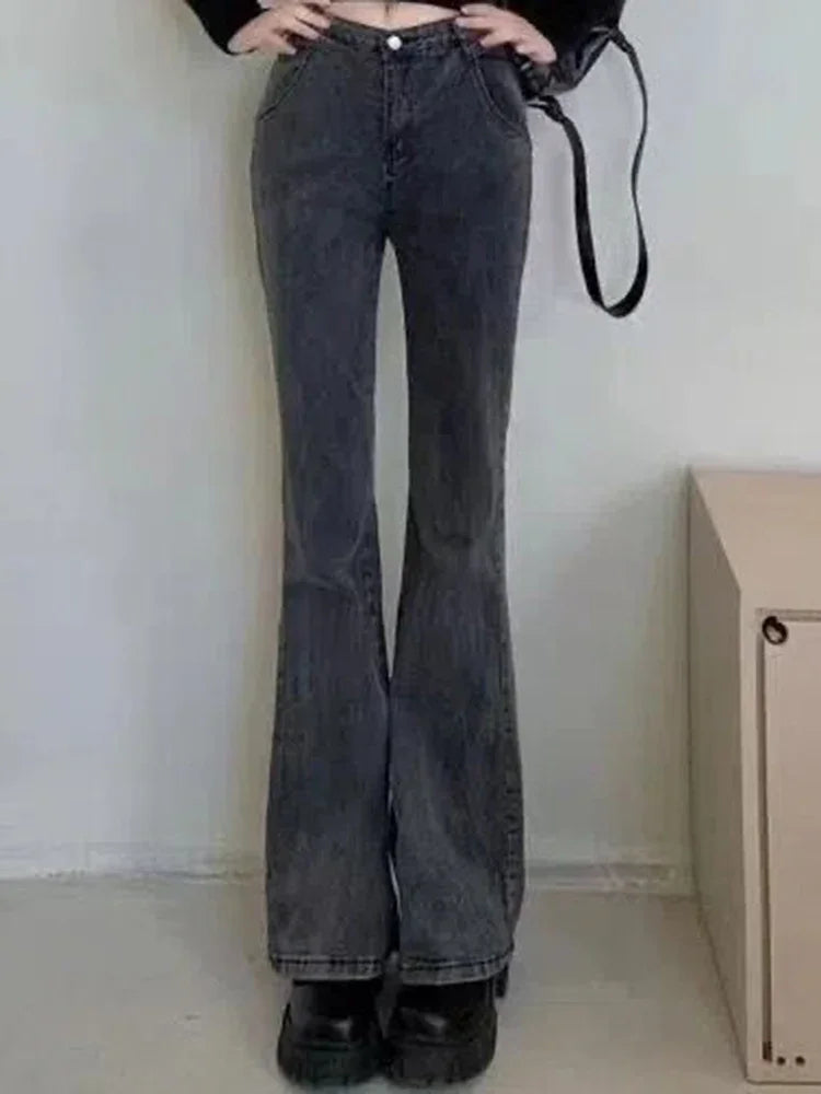 Women's Blue Bootcut High Waist Denim Jeans For Everyday Outfits