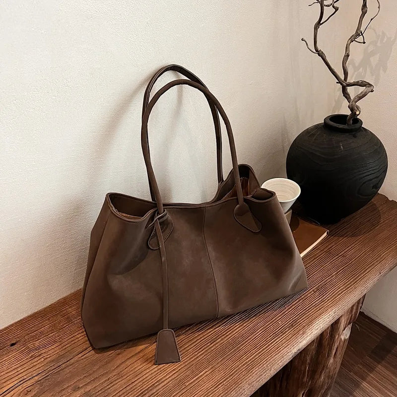 Women's Soft Shoulder Tote Bag with Carry Handles and Multiple Shapes