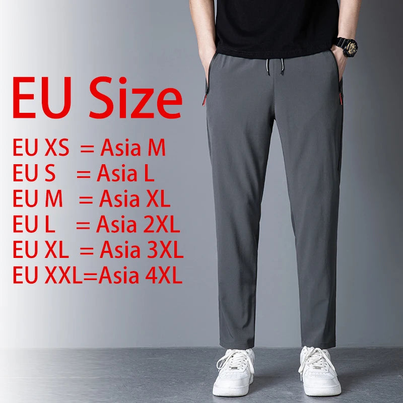 Men's Elastic Waist Slim Fit Casual Pants For Everyday Wear