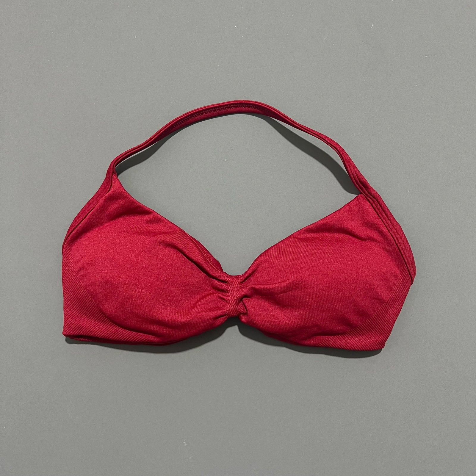Women's Ruched Halter Neck Sports Bra