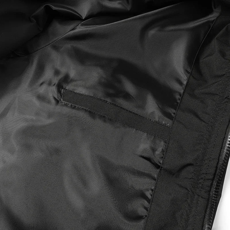 Hooded Long Sleeve Full Zip Outdoor Hiking Jacket with Pockets