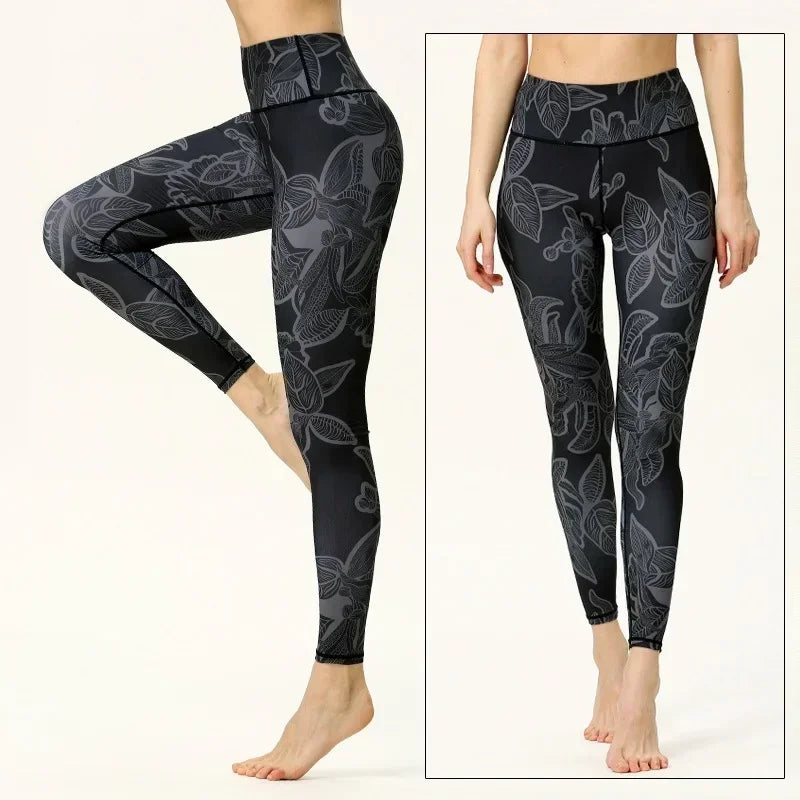 Women's Printed High-Waist Workout Leggings