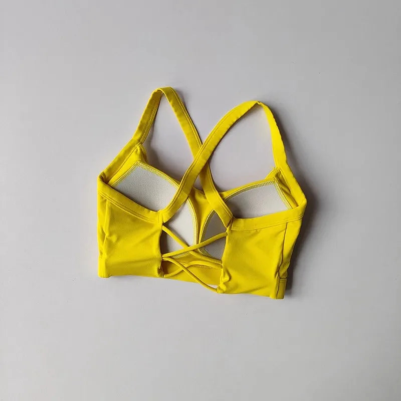 Women's Lace Up Back Sports Bra
