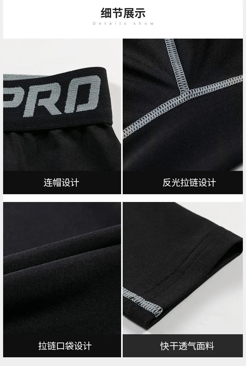 Men's Fitted Training Leggings for Gym and Running