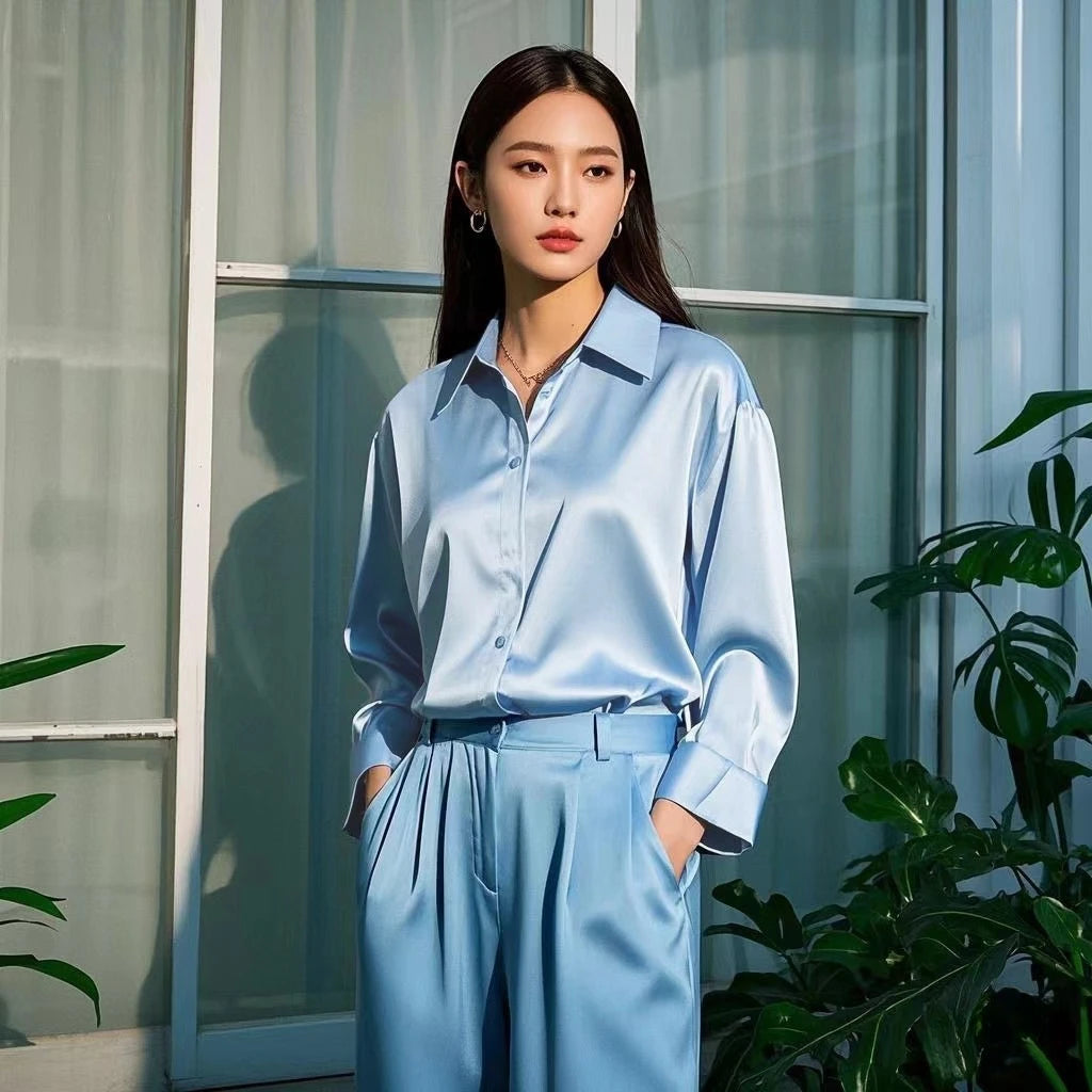 Women's Collared Long Sleeve Shirt