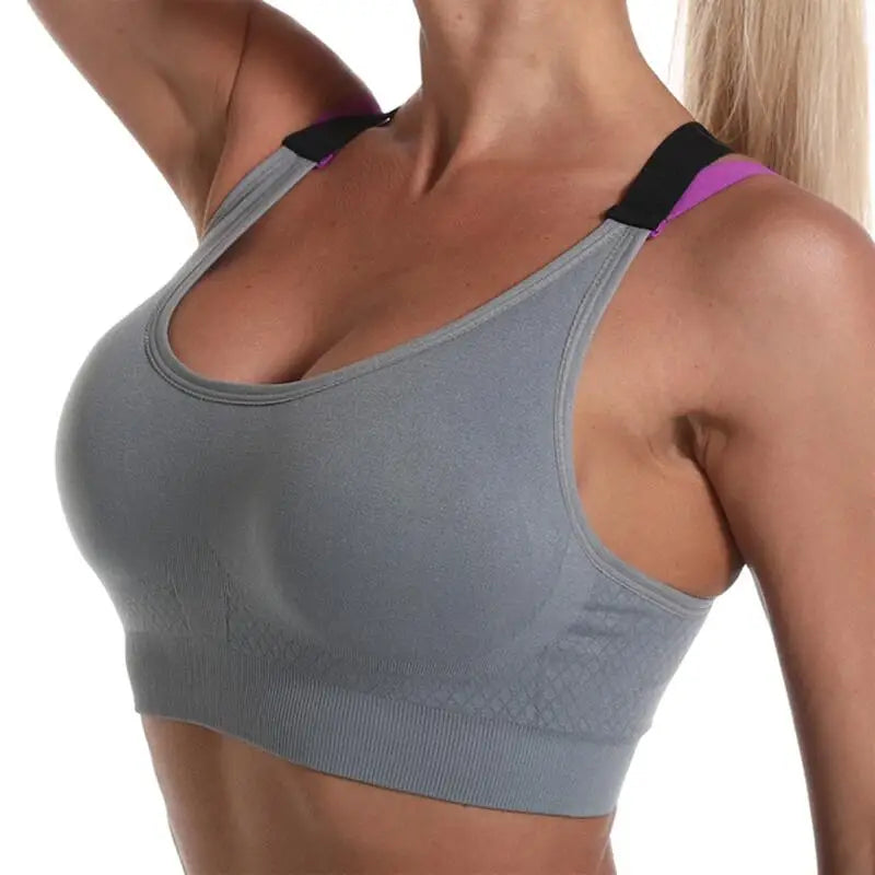 Women's Front Clasp Cross Strap Sports Bra