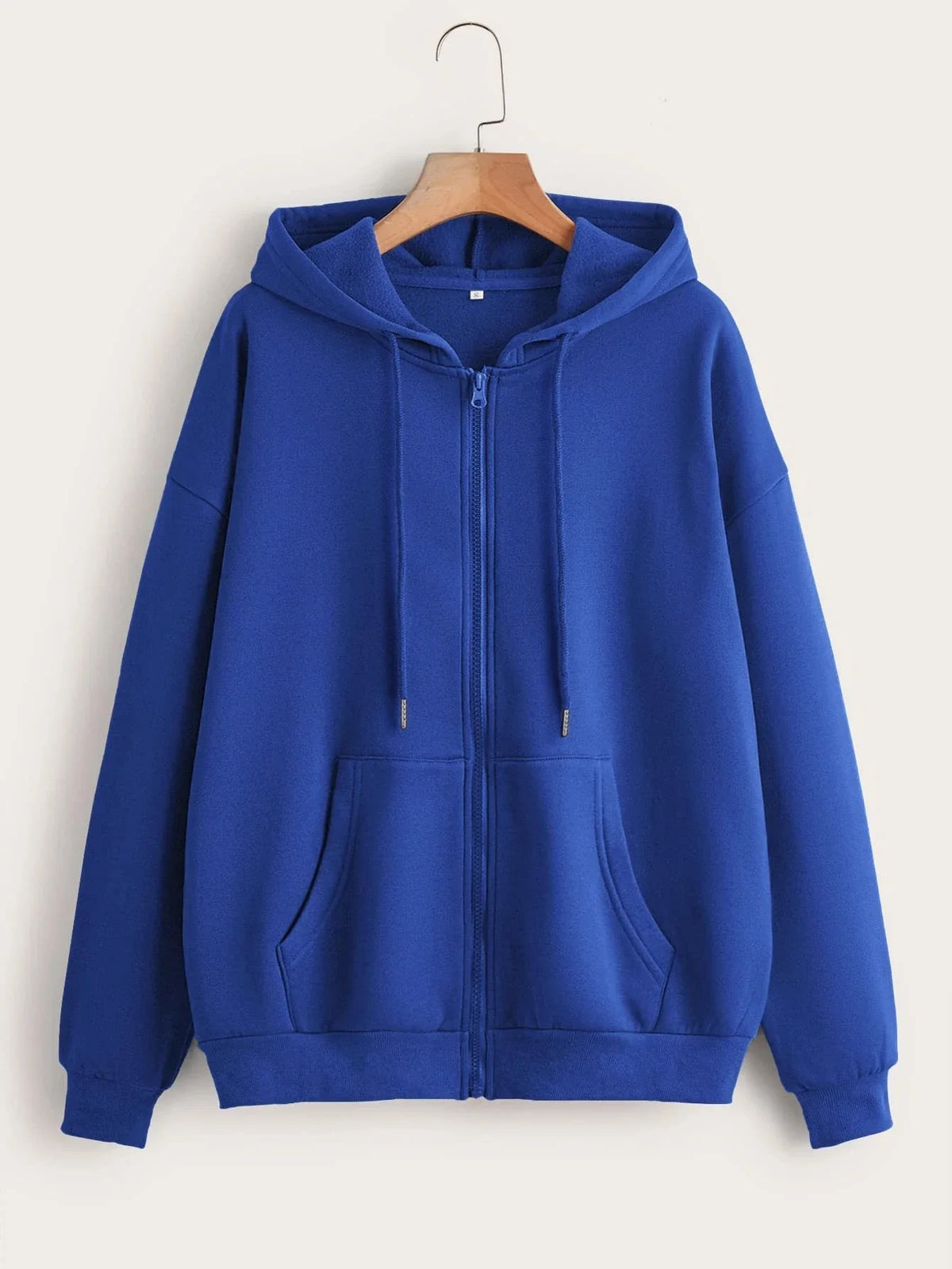 Long Sleeve Full Zip Casual Hooded Sweatshirt for Layering