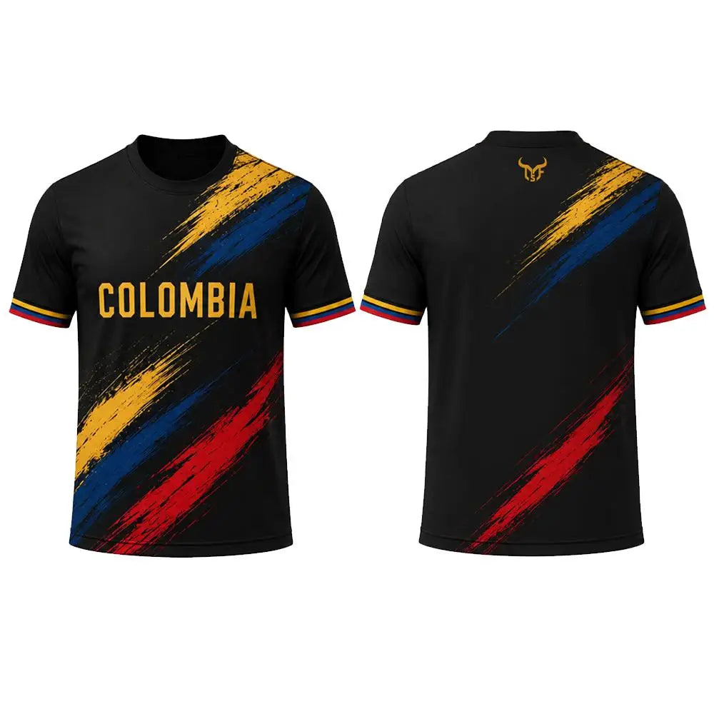 Colombia Flag Football Short Sleeve Jersey For Sports Outfits