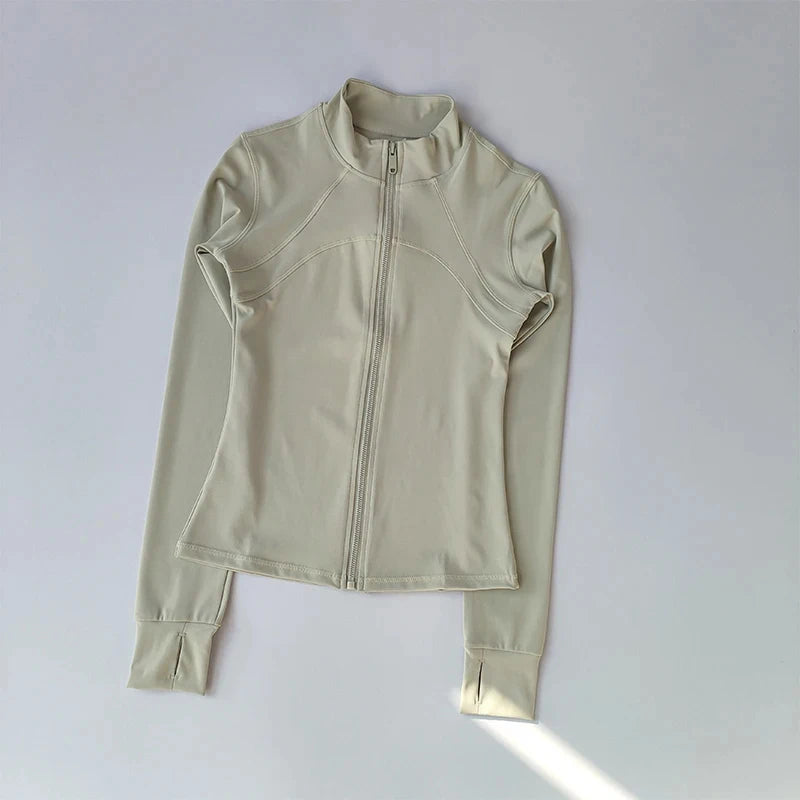 Women's Zip-Front Long Sleeve Yoga Jacket