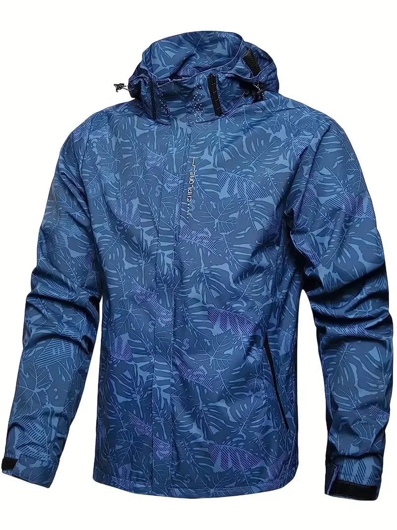 Men's Printed Zip-Front Windbreaker