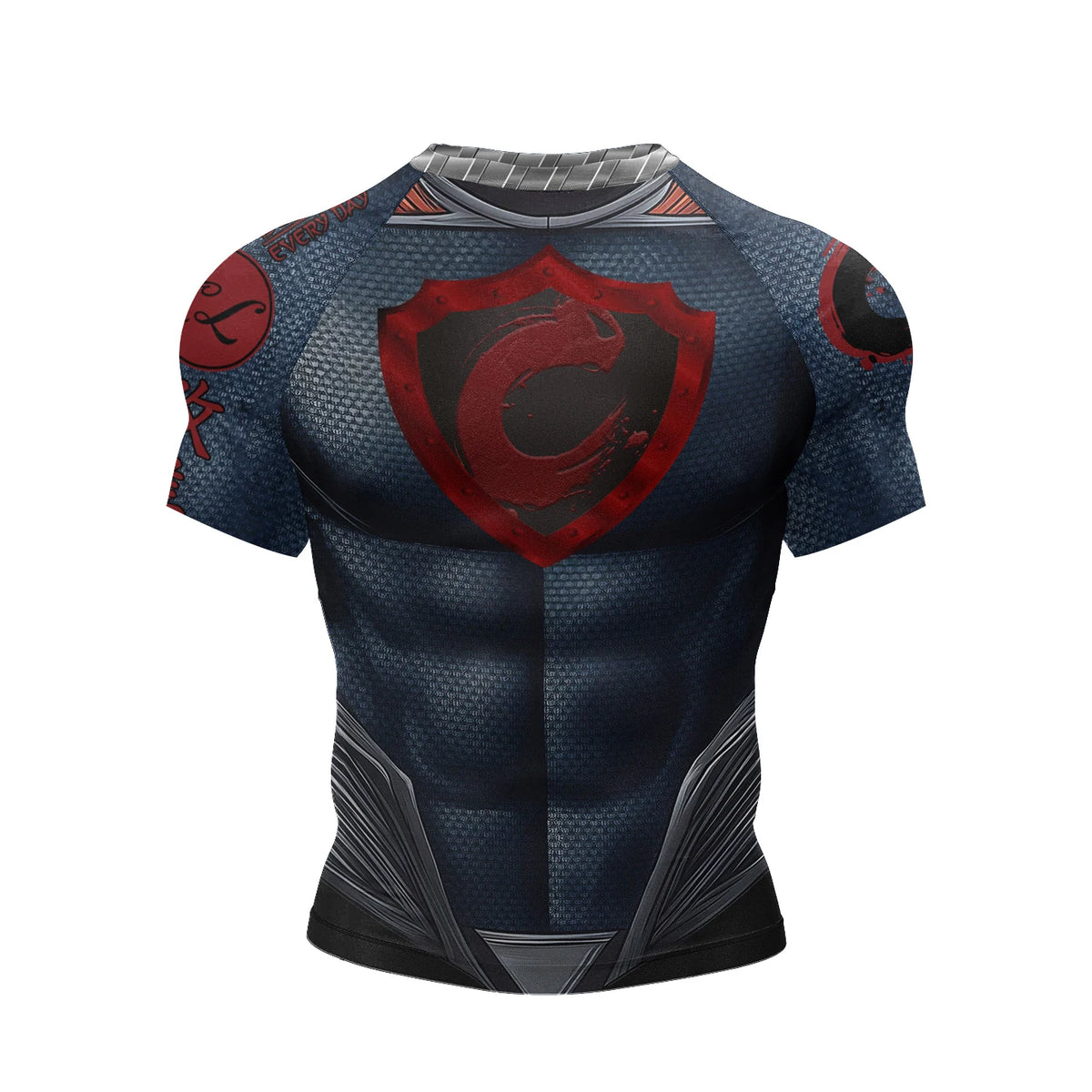 Robot Graphic Compression Short Sleeve T-shirt For Sports Outfits