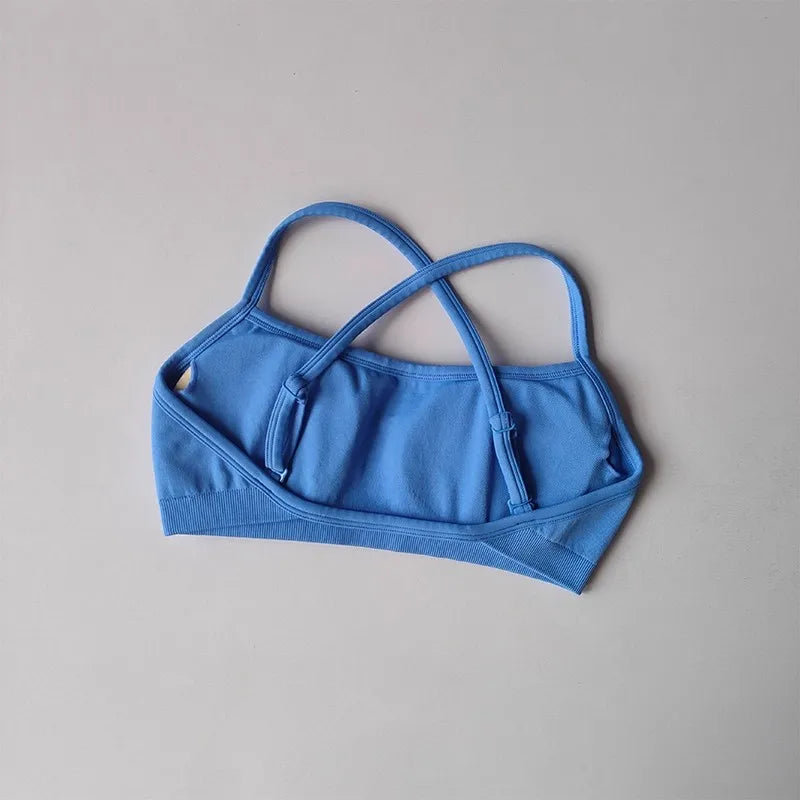 Women's Thin Strap Cross Back Sports Bra