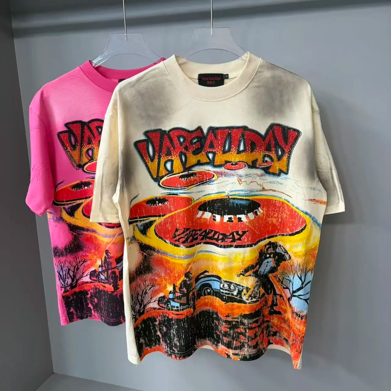 Graphic Crew Neck Short Sleeve Casual Pullover T Shirt
