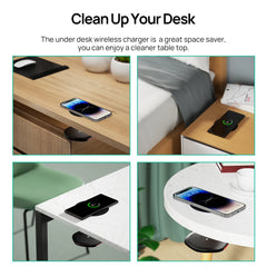 Invisible Wireless Charger 30mm Under Table QI Charger Furniture Desk Wireless Charging Station for iPhone 14/13/12/11/X/8