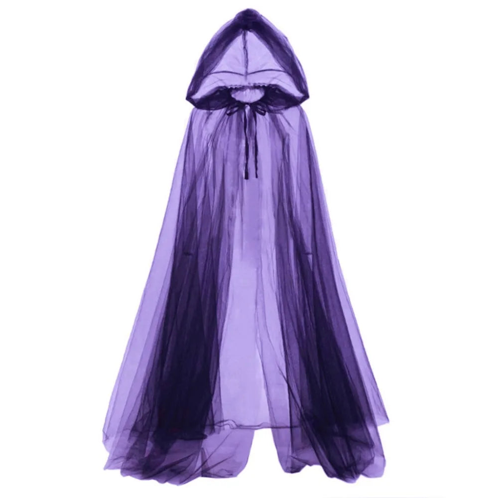 Sheer Long Oversized Hood Cape for Layering over Outfits