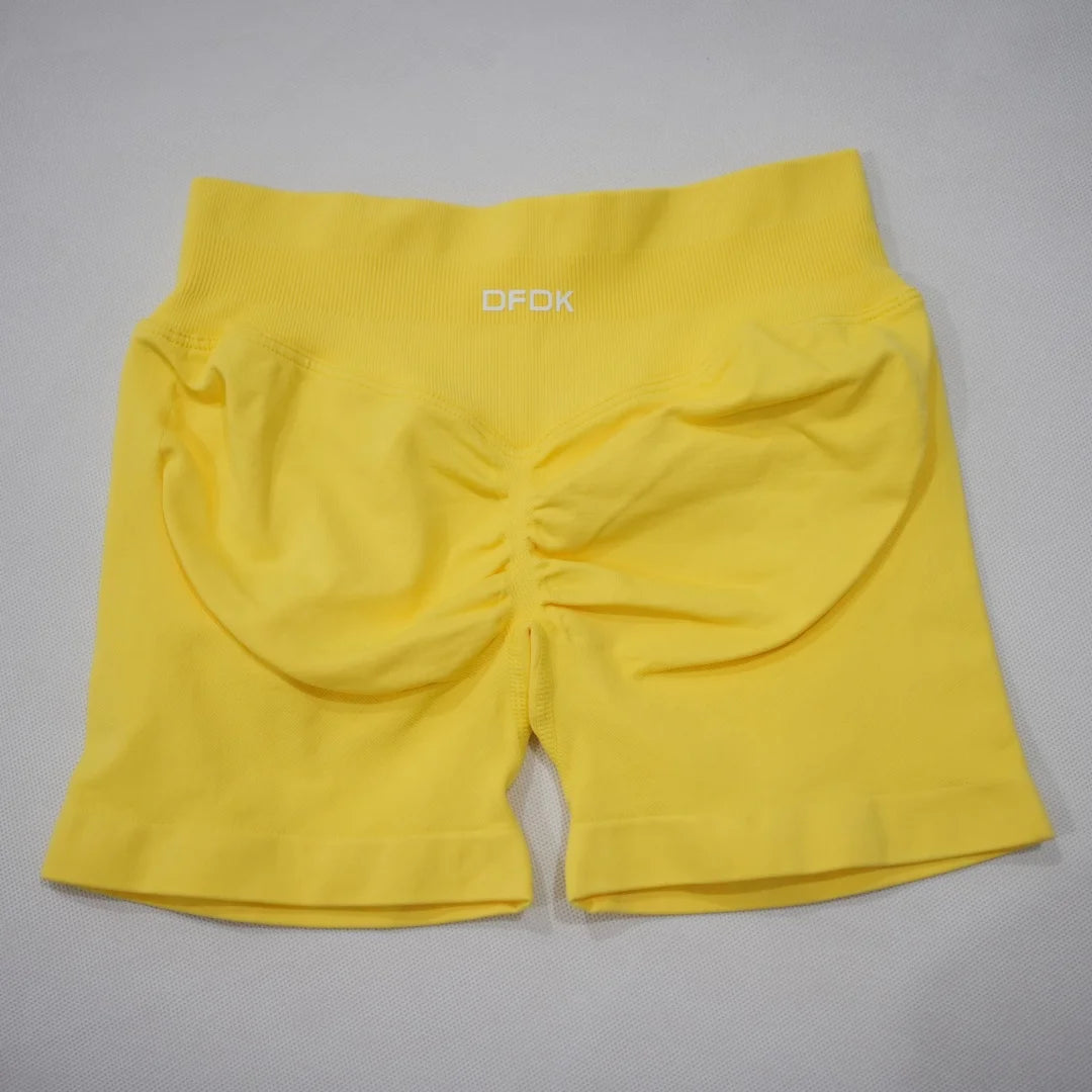 Women's Scrunch Detail High Waist Yoga Shorts