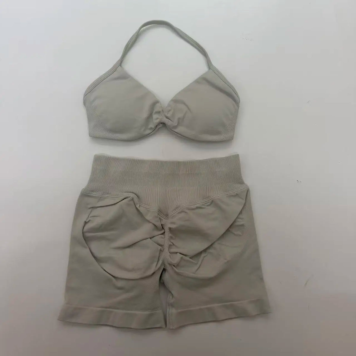 Women's Strappy Bra And Shorts Yoga Set For Workout Outfits
