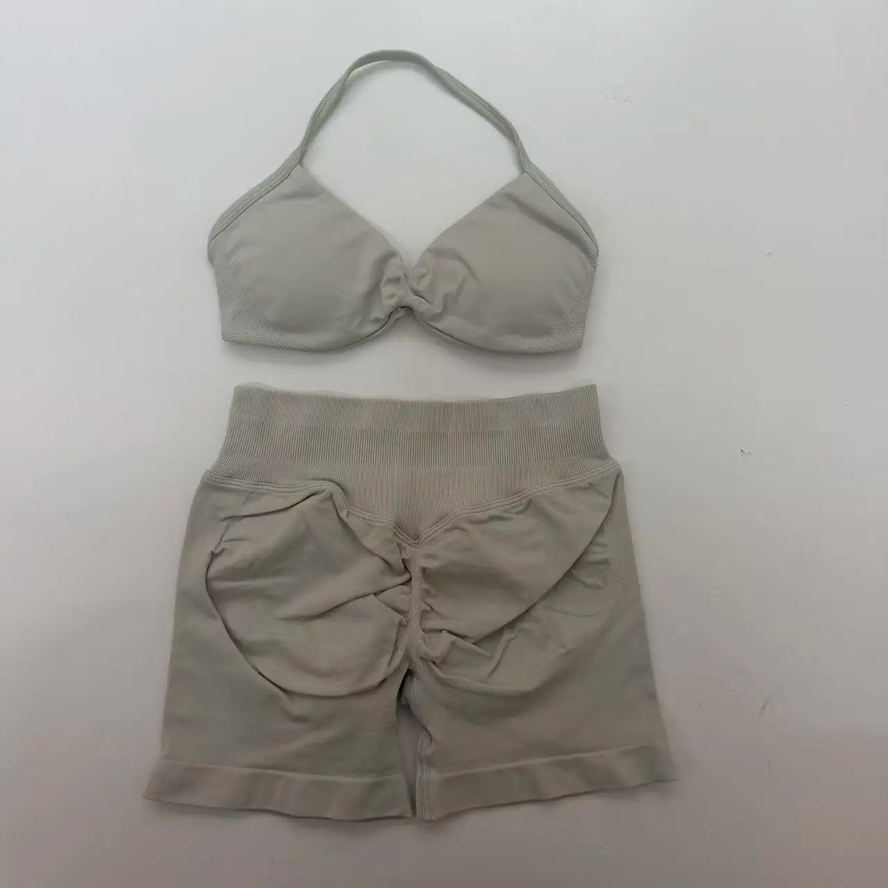 Women's Strappy Bra And Shorts Yoga Set For Workout Outfits