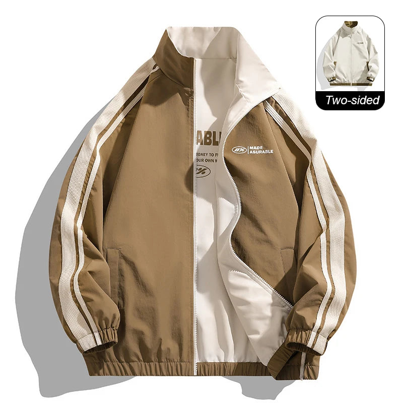 Reversible Contrast Stripe Jacket