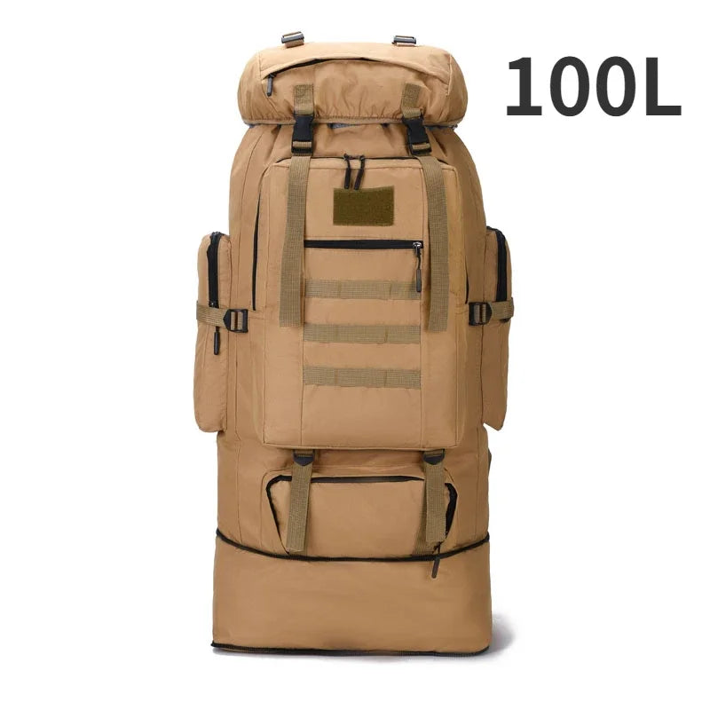 Large Outdoor Backpack with Webbing and Side Compression Straps