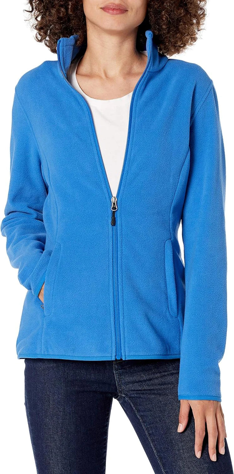 Long Sleeve Full Zip Fleece Outdoor Jacket with Pockets