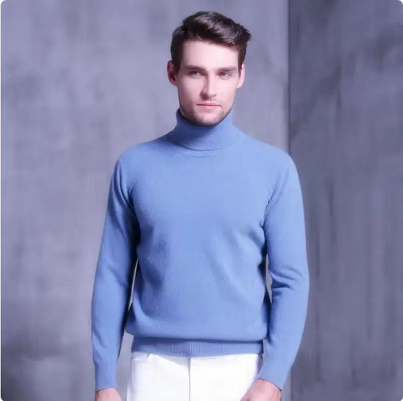 Men's Turtleneck Long Sleeve Knit Sweater