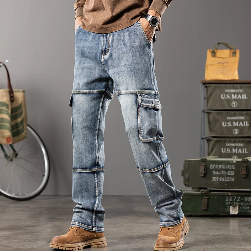 Men's Wide Leg Denim Jeans for Casual Everyday Wear