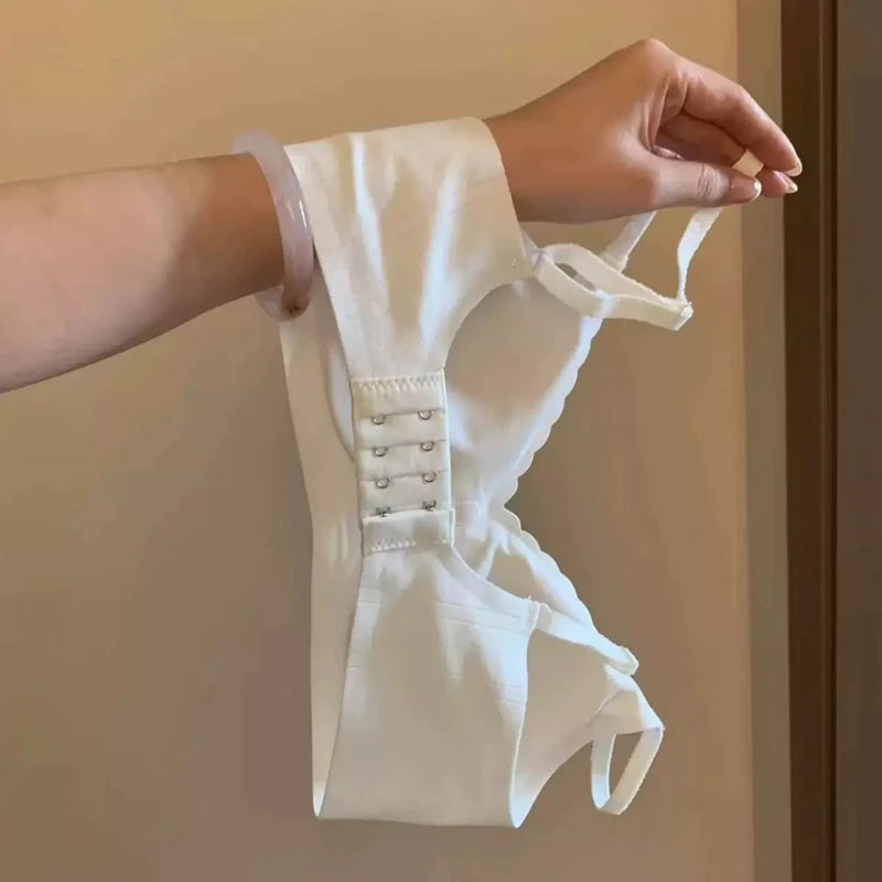 Women's Scallop Edge Bralette with Bow Front Detail