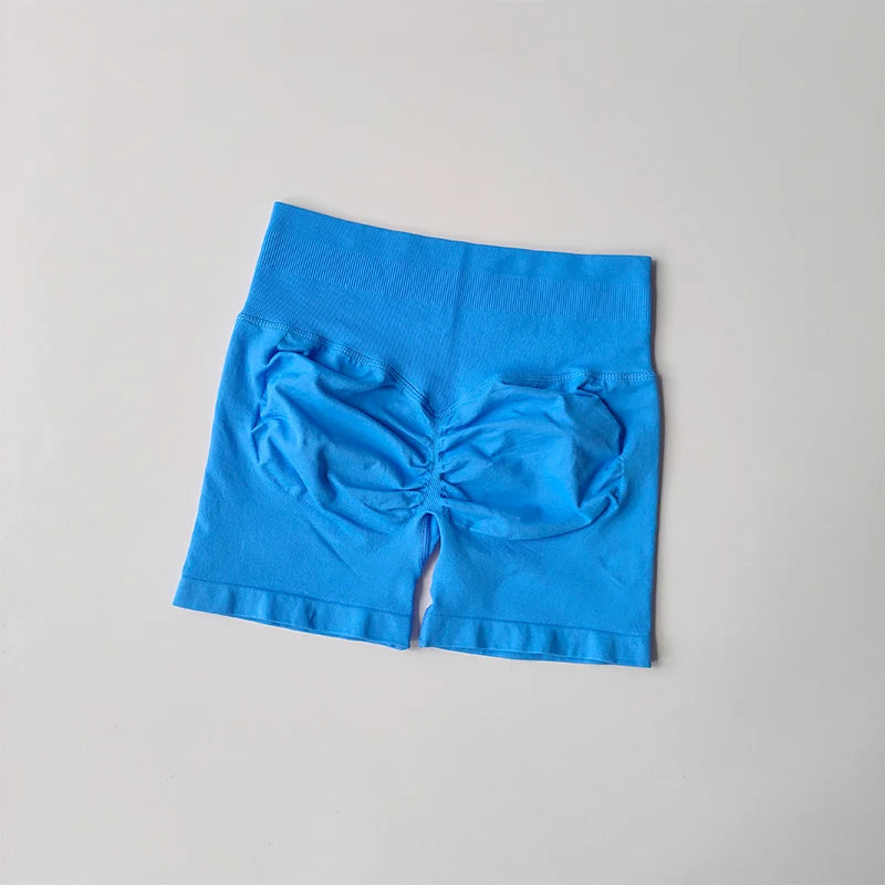 Women's High Waist Scrunch Back Shorts for Yoga and Gym Workouts