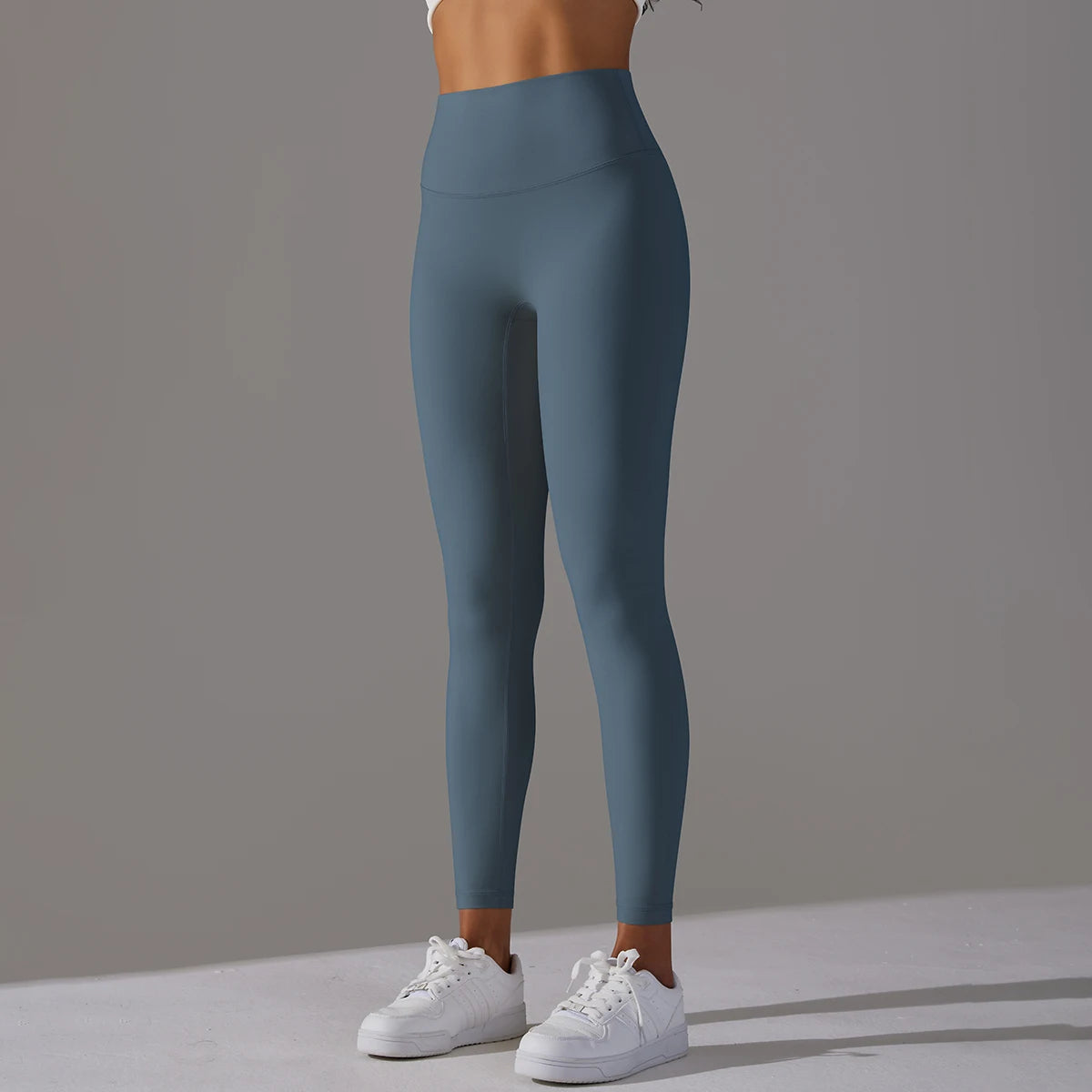 Women's High-Waist Nylon-Spandex Stretch Ankle-Length Yoga Leggings