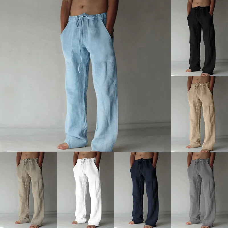 Men's Drawstring Waist Casual Pants For Everyday Wear