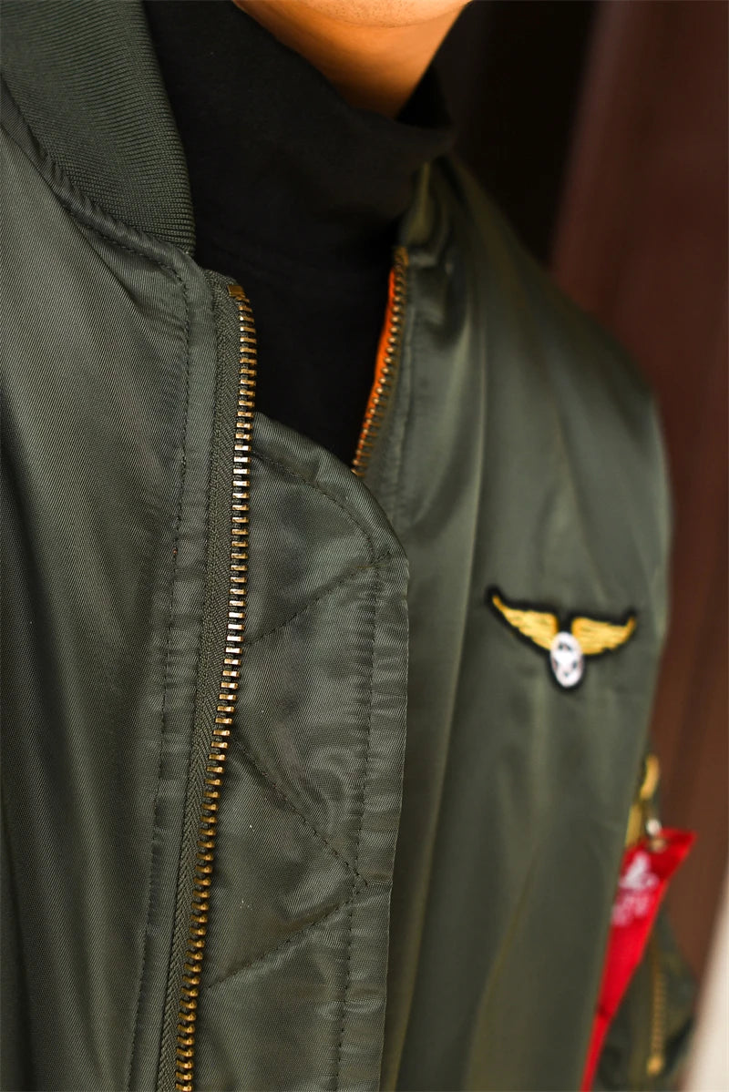 Men's Bomber Jacket Casual Fall Winter Military Jacket and Coats Outwear