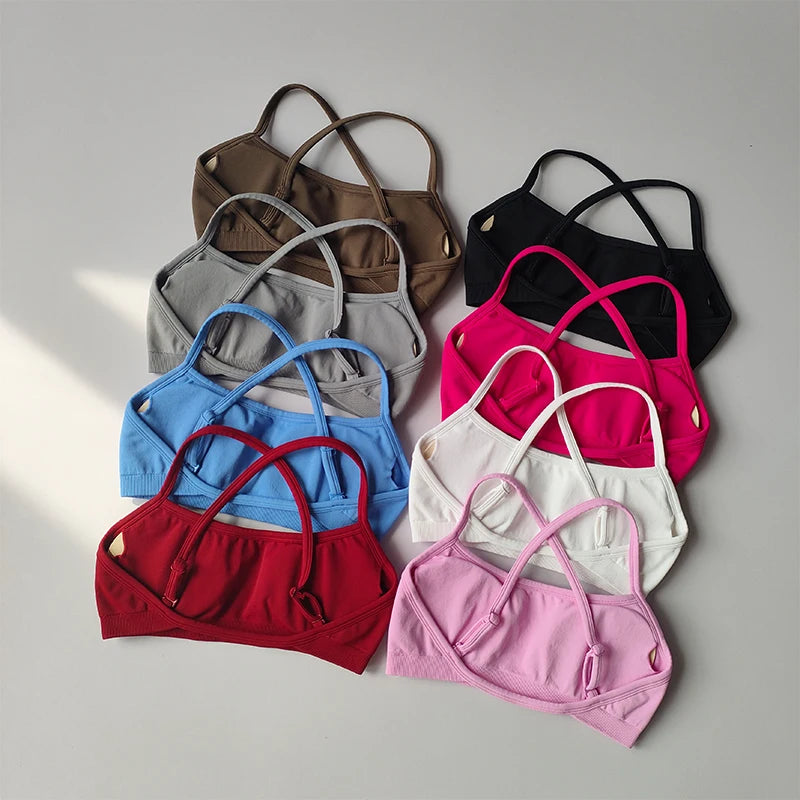Women's Strappy Sports Bra with Separate Shorts Options