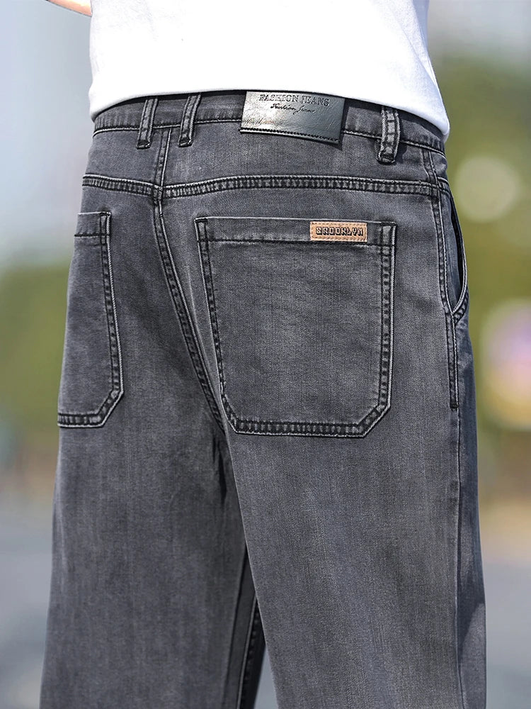 Men's Wide Leg Denim Jeans for Casual Everyday Wear