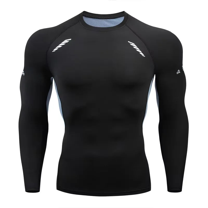 Men's Long Sleeve Fitted Sports T-Shirt