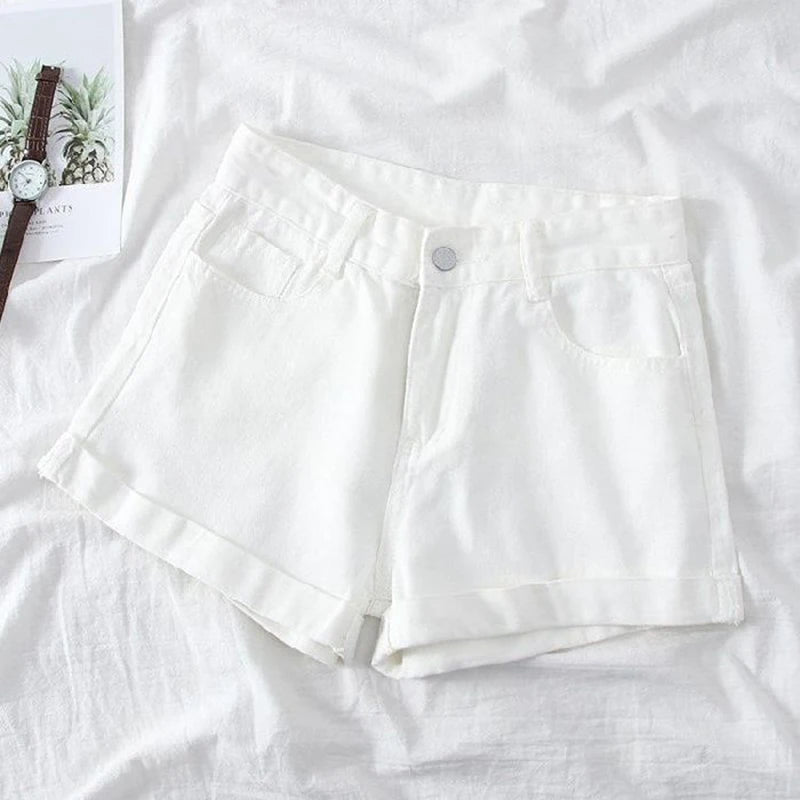 Women's Rolled Hem Denim Casual Denim Shorts For Everyday Outfits