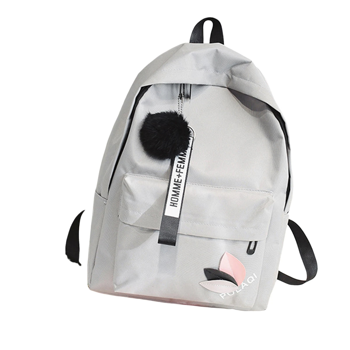 Women's Canvas Backpack with Front Zipper Pocket for School Outfits