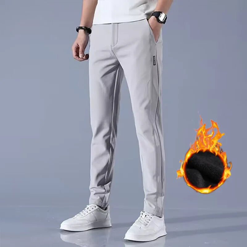 Men's Zip Fly Slim Fit Casual Pants For Everyday Wear