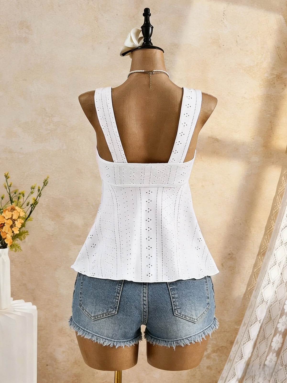 Women's Ruched Polyester Blend Peplum Camisole with Sweetheart Neck and Bow