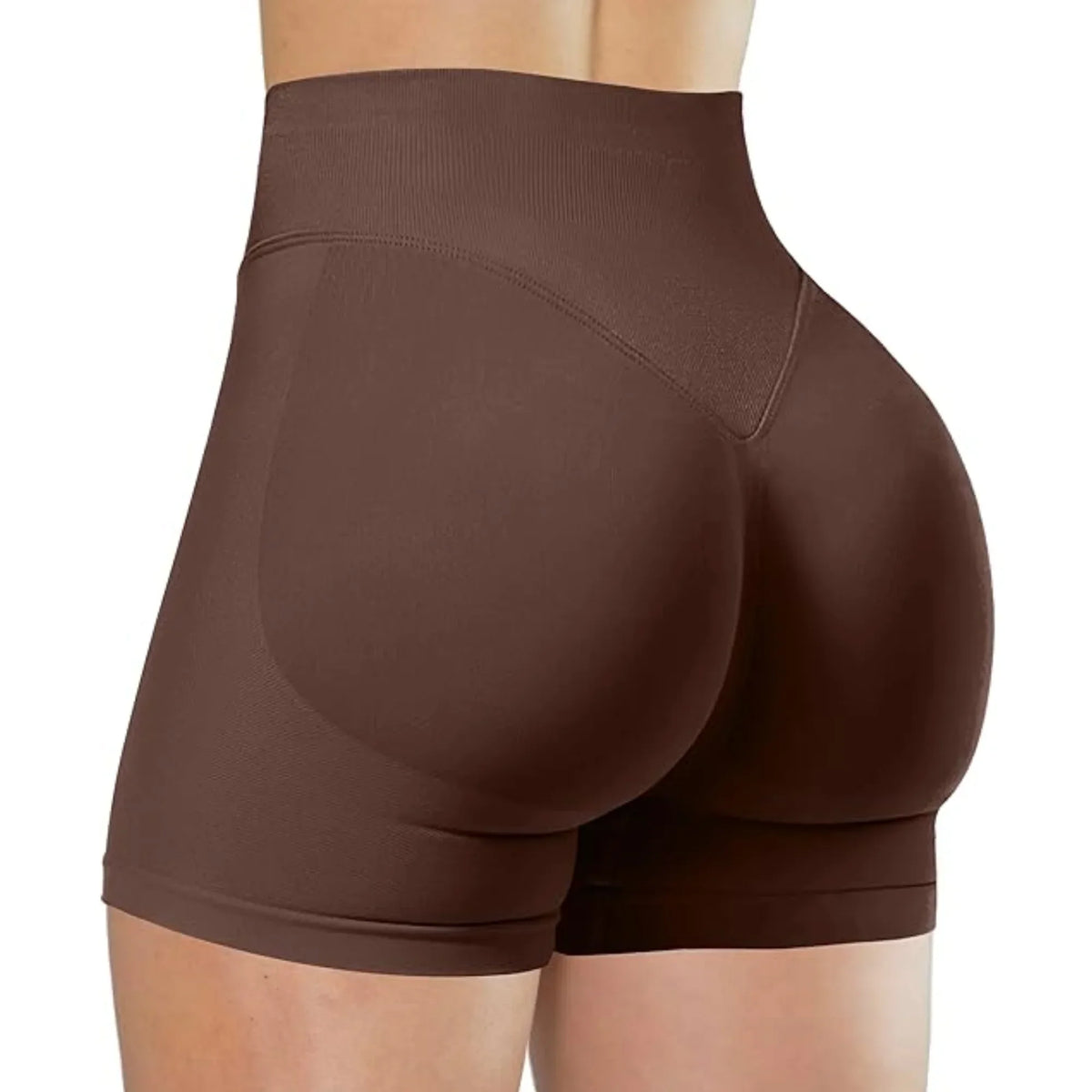 Women's High-Waist Knit Yoga Shorts with Stretch Fit for Training