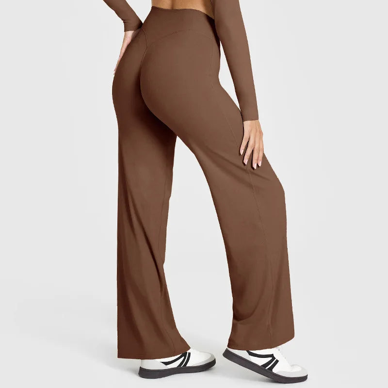 Women's Scrunch Flared Leggings For Workout Outfits And Layering