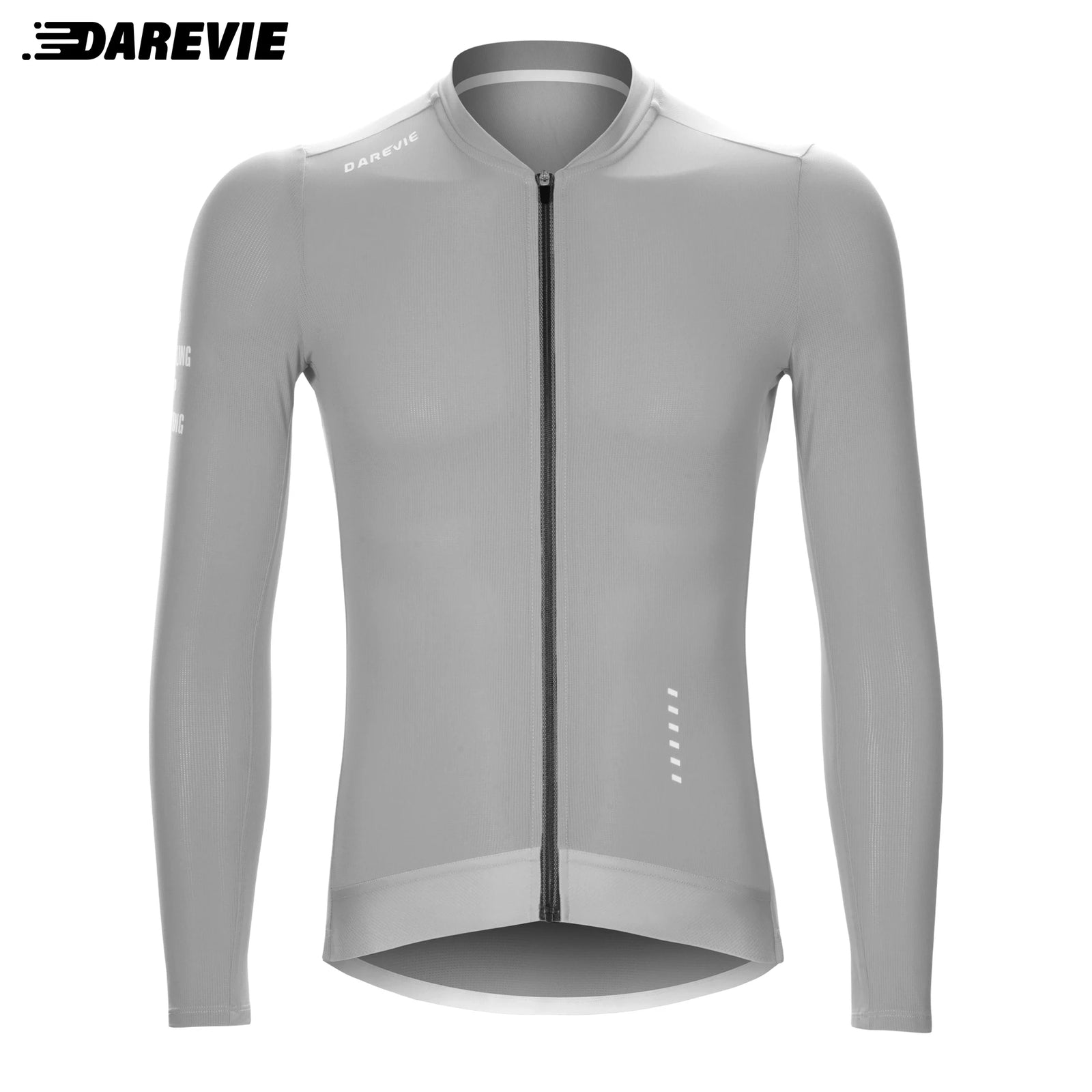 Unisex Long Sleeve Cycling Jersey with Full Zipper and Pocket Details