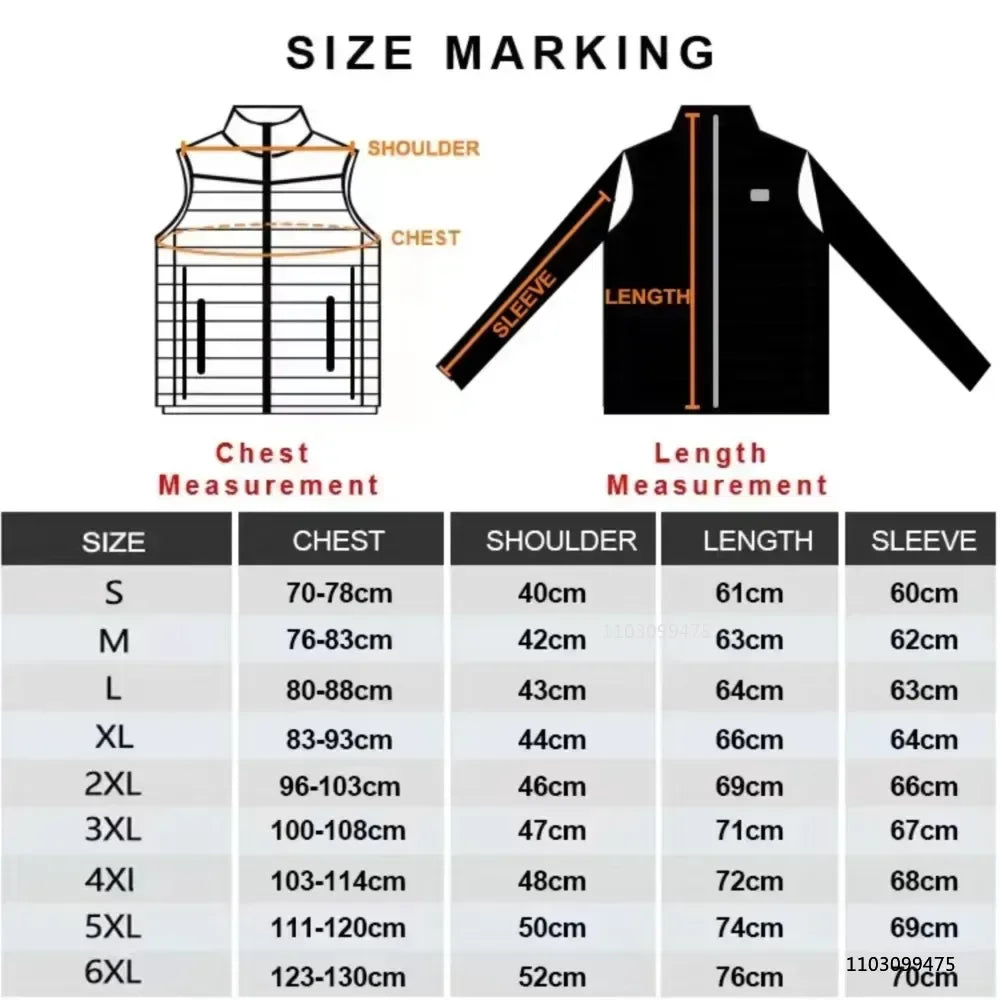 USB Heated Hooded Full Zip Long Sleeve Outdoor Jacket