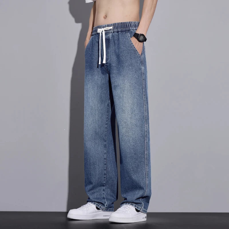 Men's Wide Leg Denim Jeans for Casual Everyday Wear