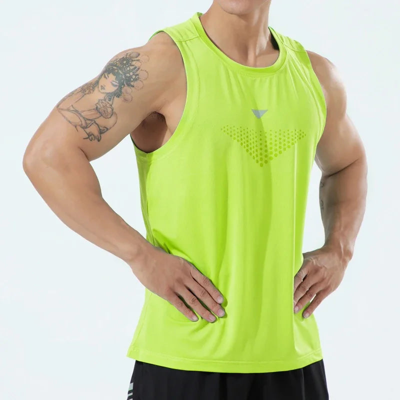 Sleeveless Crew Neck Racerback Running Training Tank Top