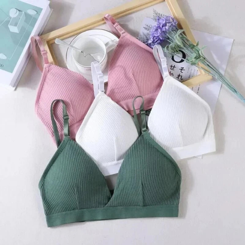 Women's Ribbed Triangle Sports Bra