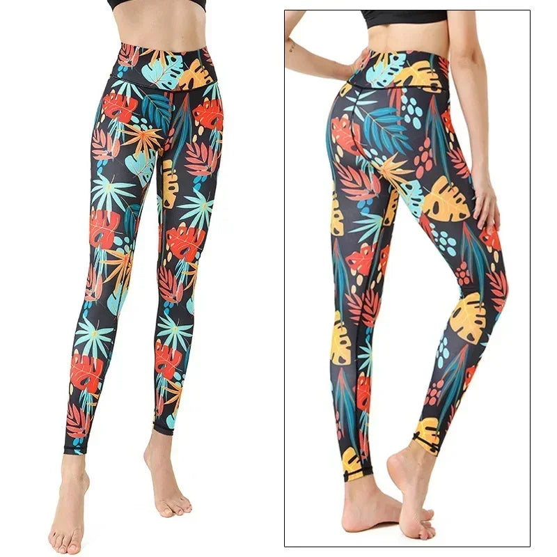 Women's Printed High-Waist Workout Leggings