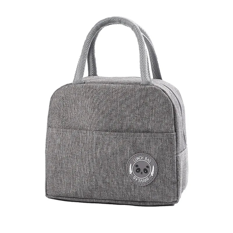 Zippered Lunch Tote Bag with Twin Carry Handles